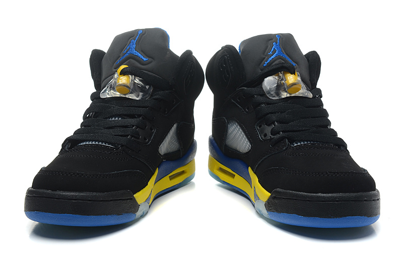 Air Jordan 5 Mens Shoes Aaa Black/Yellow/Blue Online